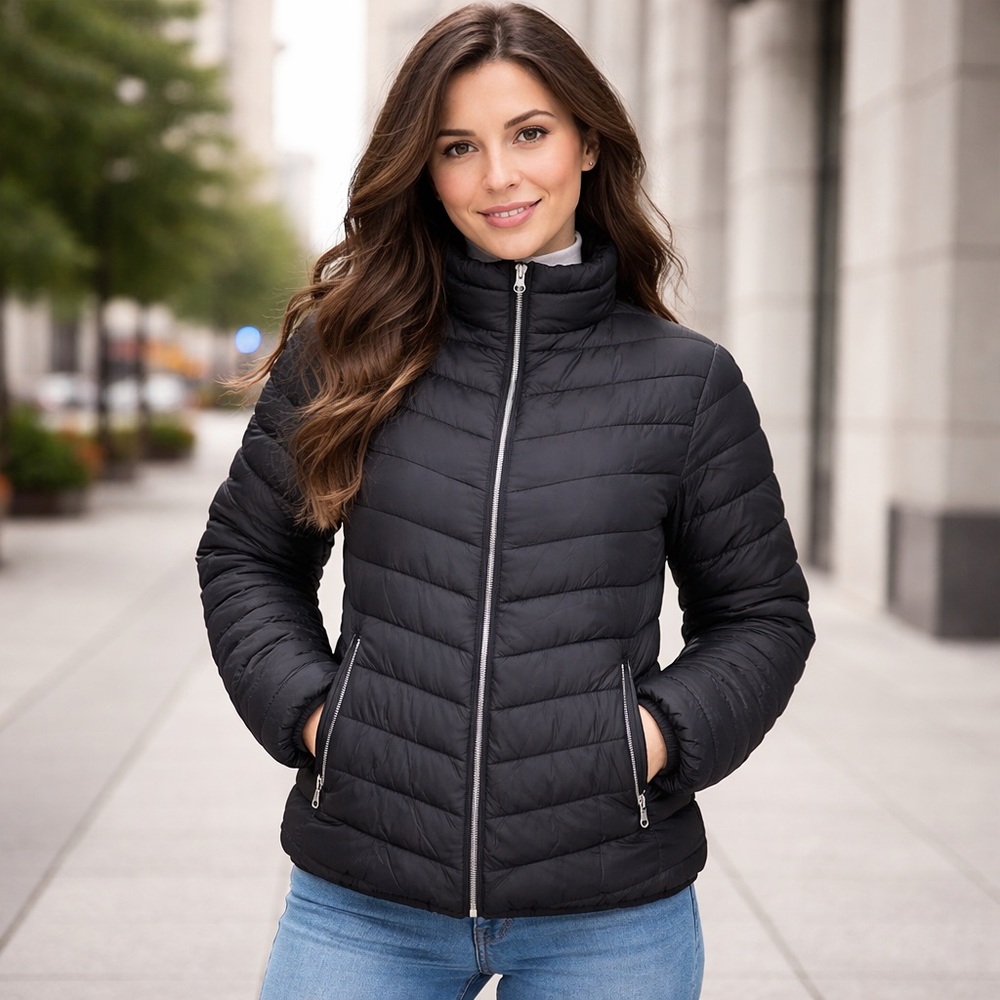Big Chill Women’s Black Packable Jacket Large Transitional
